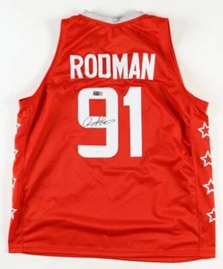 Maglia da basket personalizzata Dennis Rodman autografata All Star PIA - Foto 1 di 4