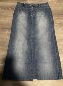 Tommy Hilfiger Midi Skirt Denim Size 7 Medium Wash - Picture 1 of 7