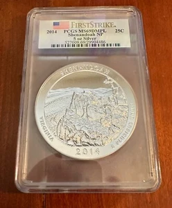 U.S. 2014 SHENANDOAH NP AMERICA BEAUTIFUL ATB 5 Oz. SILVER PCGS MS69 DMPL, FS - Picture 1 of 4