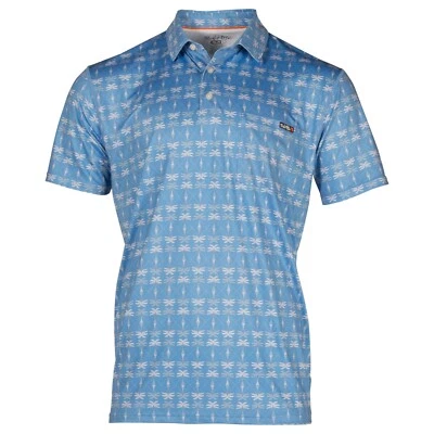 Salt Life Grove SLX Performance Polo UV 30 Blue Live Salty M Saltlife NWT - Image 1 of 4