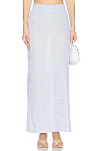 Falda midi Revolve SIMKHAI periwinkle azul cielo crochet talla S precio de venta sugerido por el fabricante $275 - Imagen 1 de 13