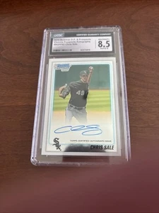 1st 2010 Bowman Chrome Draft & Prospect AUTO/GRADED NMT CHRIS SALE RC 24 CYYoung - Picture 1 of 3