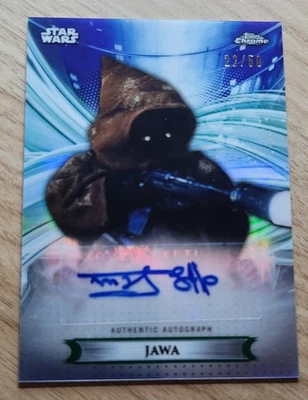 2019 Topps Star Wars Chrome Legacy Rusty Goffe as Jawa CA-RG Blue /50 - Image 1 of 2