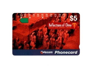 Telecom Australia Used $5 Reflections of China Phonecard - Picture 1 of 2