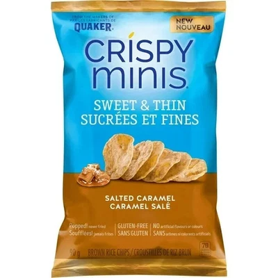 12 Bags x Quaker Crispy Minis Sweet Thins Salted Caramel Flavour 90g - FRESH - Bild 1 von 4