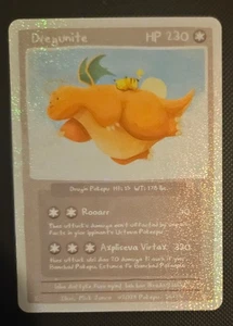 Pokemon S1 1st Ed Dregunite 56 Dragonite Pokemon Fan Art Derpy Parodie Karte Holo - Bild 1 von 2