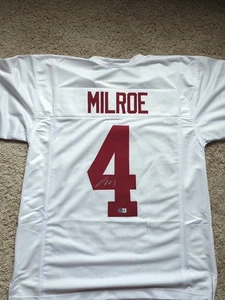 Jalen Milroe Signed Alabama Custom Jersey Beckett Authenticated - Picture 1 of 3