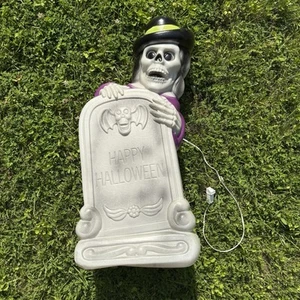Vintage Grabstein Skelett Halloween Blasform 27 Zoll - Bild 1 von 10