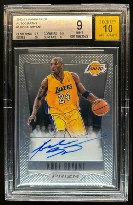 Autógrafo Panini Prizm Kobe Bryant 2012-13 #1 Lakers BGS 9/10 Foto 1 de 2
