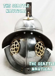 18G Gladiator Murmillo Helmet Medieval Gladiator Face Armor Helmet For Gift - Picture 1 of 9