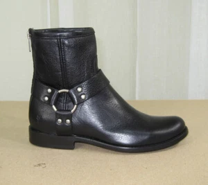 NEW FRYE Womens Portia Harness Short Leather Boots/Back Zip Size 6.5 Black $298 - Picture 1 of 12