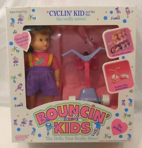 Muñeca Galoob Bouncin' Kids Cyclin' Kid de Colección y su Bicicleta NUEVA EN CAJA Reedición - Imagen 1 de 6