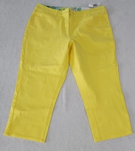 Coldwater Creek, Pantalones Cortos de Pierna Ajustada BiStretch Ajuste Natural, Amarillo Talla 14 Nuevos con Etiquetas - Imagen 1 de 4