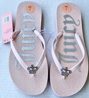 Chanclas/sandalias Juicy Couture para mujer talla 7 rosa brillante nuevas 🩴 Foto 1 de 3