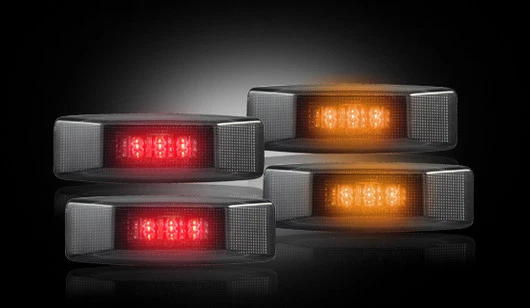 Recon Black/Smoke LED Side Marker Lights (4-Piece Set) for 94-01 Dodge Ram - Image 1 of 3