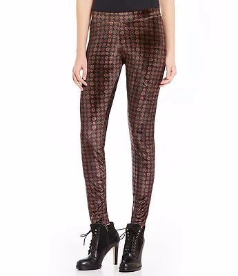 Hue U16932 Multi-color Mosiac Stretch Velvet Legging - MSRP $44 Foto 1 de 2