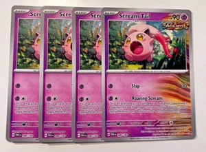 4x Scream Tail 086/182 Pokémon TCG Paradox Rift NM TCG Playset Ancient Lot  - Picture 1 of 1