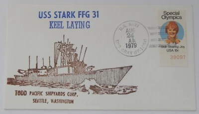 USS Stark (FFG 31) colocación de quilla 24 de agosto 1979 USS Gray (FF 1054) cancelar Foto 1 de 2