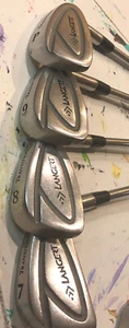 Langert Vintage Rare Complete Set, RH Stiff Steel 4-PW, Original GP Grips, Label - Picture 1 of 11