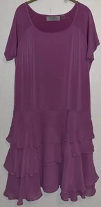 Simonton Says By George Simonton Dress Fit And Flare Women Sz XL Purple - Picture 1 of 6