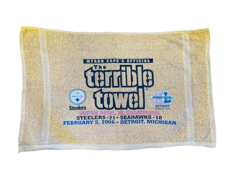 Terrible Towel Pittsburgh Steelers Myron Cope's Official Super Bowl XL 2005 2006 Cover