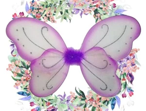 Lot of 12 Purple Fairy Wings Child Size Dance  Christmas Sugarplum Fairy Costume - Picture 1 of 5