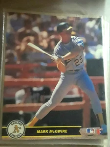 MARK MCGWIRE OAKLAND A'S MLB Action Photos Series No. 1 SUPER STARS '90 CMC 8x10 - Picture 1 of 2