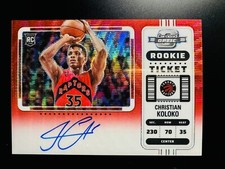 Christian Koloko Contenders Optic Asia Variation Rookie Ticket Red Wave Auto RC