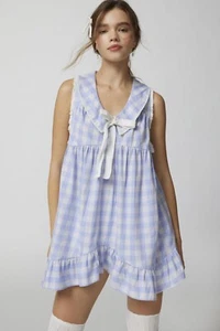 Urban Outfitters Out From Under Charlotte Flannel Mini Dress S 6 Women NEW 44041 - Picture 1 of 9