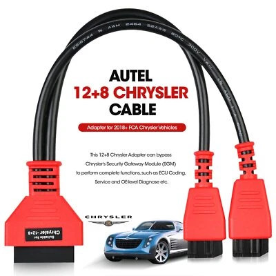 12+8 Pin SGW Bypass Adapter Kabel Autel für Fiat Alfa Jeep Chrysler Dodge Ram - Bild 1 von 4