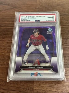 🔥 Corbin Carroll RC - 2023 Bowman Chrome Sapphire - Purple # /25 - PSA 10 💎🔥 - Picture 1 of 2