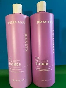 Pravana The Perfect Blonde Purple Toning Shampoo & Conditioner 33.8oz Authentic - Picture 1 of 1