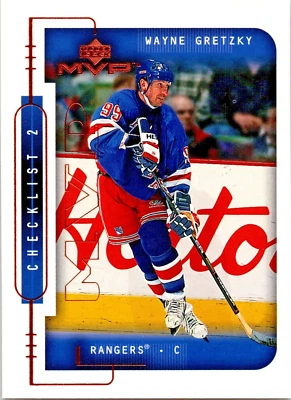 1999 UD MVP Hockey #220 Check List Wayne Gretzky New York Rangers  - Image 1 of 2