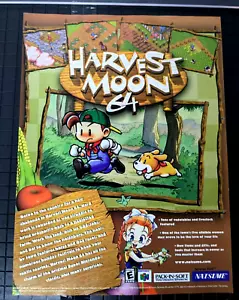 2000 HARVEST MOON 64 Nintendo 64 N64 videogioco promo stampa artistica annuncio - Foto 1 di 3