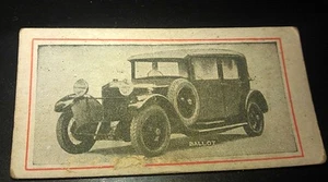 1924 ? BALLOT  Motor Car  - Griffiths Sweets Australia Orig Trade Card RARE - Picture 1 of 2