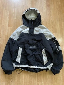 Chaqueta Columbia Sport Vintage Nylon Anorak 1/2 Cremallera Con Capucha Para Hombre Talla: XL - Imagen 1 de 12