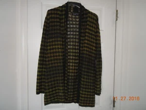 Jones New York Collection women's olive/green long cardigan sweater - size L - Picture 1 of 3