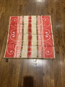 VINTAGE UNBRANDED POLYESTER MULTI COLOR SQUARE SCARF HAND ROLLED EDGE 26" JAPAN - Picture 1 of 8