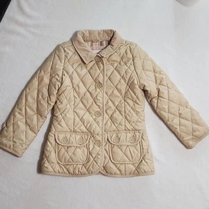Kids Gap Quilted Jacket w/ Corduroy Collar, Khaki, Size XS, Pre-Owned - Picture 1 of 7