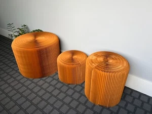 Molo Design Softseating Modern Minimalist Stools Seats Benches Natural Brown MCM - Picture 1 of 16