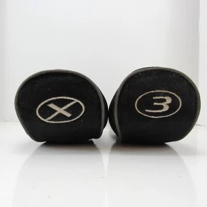 Golf Club Wood Covers Black Microfibre and Knit Base 3 and X - Picture 1 of 7