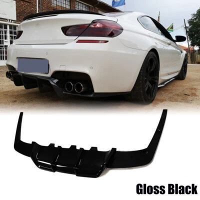 Divisores de labios difusores parachoques trasero negro brillante para BMW F06 F12 F13 M6 2013-2018 Foto 1 de 4