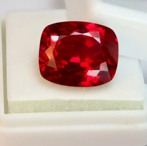 10.90 Ct Natural Blood Red Ruby Burma Cushion Cut Certified Rare Loose Gemstone - Picture 1 of 7