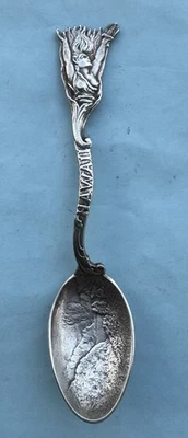 CUCHARA PELÉ DIOSA HAWAI PLATA ESTERLINA 5,25" H.F. SELLOS WICHMAN GORHAM Foto 1 de 4