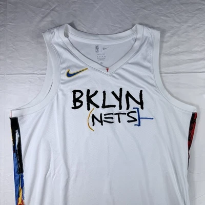 Nike Brooklyn Nets NBA Jersey Basquiat City Edition Men Size XL DO9619-100 NWOT - Image 1 of 4