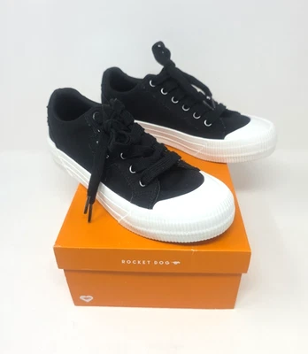 Rocket Dog Women's Black Cheery Canvas Sneaker Wite Foxing Women's 8 M - Image 1 of 4