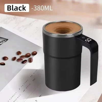 Taza de café eléctrica automezclable 380 ml IP67 impermeable carga USB disp digital Foto 1 de 4