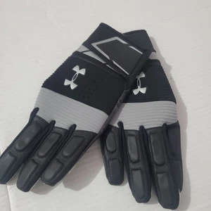 Guanti da calcio da combattimento Under Armour neri e grigi imbottiti inserti morbidi taglia XXL - Foto 1 di 12