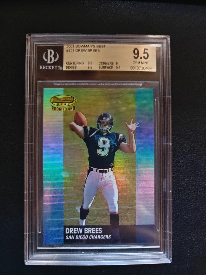 2001 Bowman's Best #121 Drew Brees BGS 9.5 /1499 - Image 1 of 2