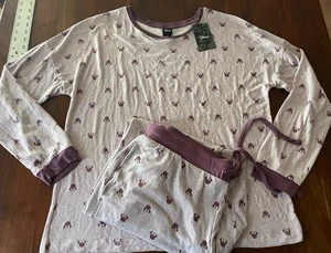 Disney Pajama Set Ladies Size Large Purple Minnie Mouse Pajama Pants And Top New - Bild 1 von 6